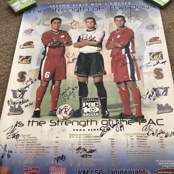2002 FRESNO STATE MENS SOCCER SIGNED TEAM POSTER - Picture 2 of 11
